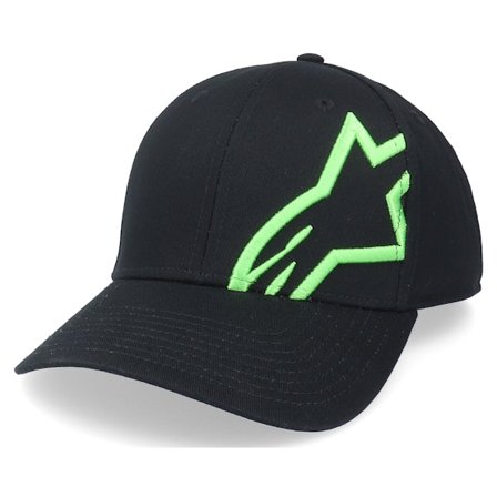 Alpinestars - Nero adjustable Cappellino - Corp Snap 2 Hat Black/Green Adjustable @ Hatstore