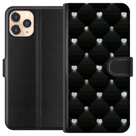Kompatibelt Plånboksfodral till Apple Apple iPhone 11 Pro Bling Heart