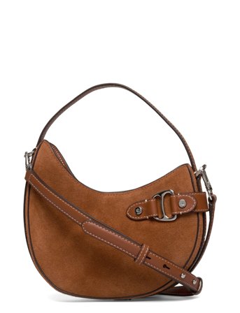 Suede Small Tasha Crossbody Bag Brown Lauren Ralph Lauren