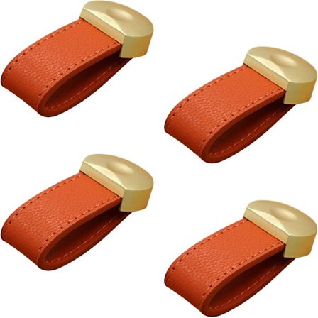 Skabslågegreb Dørknopper Læder Vintage Møbler Anti-kollision Anti-statiske Skuffepullert Med Skruer Til Skabskab Garderobe Kommode