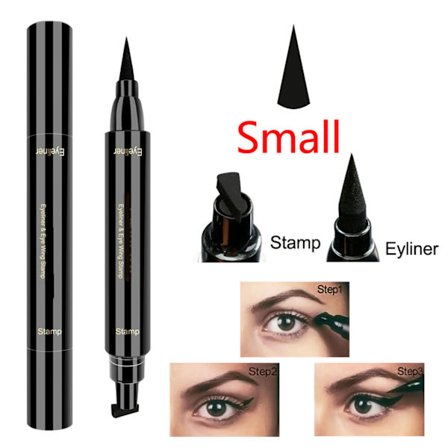 Vingad Eyeliner Stämpel Dubbelsidig Vattentät Kladdfri Långvarig Vamp Stil Vinge Cat Eye Penna