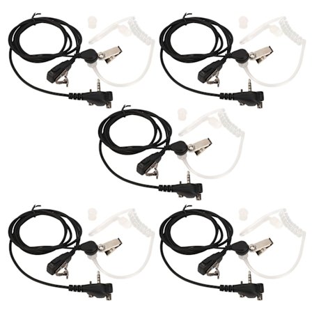 Akustiktubhörlurar Transparent Strålningsskydd Bärbar Luft Akustiktubheadset för Motorola Walkie Talkie 5 st