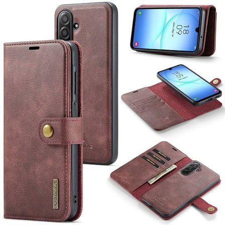 DG.MING 2-in-1 Magnet Wallet Samsung Galaxy A17 Punainen