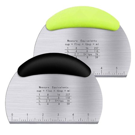 2 kappaletta taikinapyörää, ruostumattomasta teräksestä valmistettu lasta, monitoiminen keittiötyökalu leipätaikinalle, kakulle, fudgelle, suklaalle