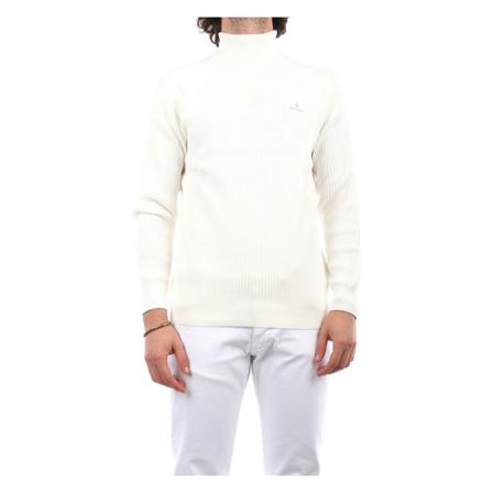 Gant, High Neck Wit, Heren, Maat:M,Katoen