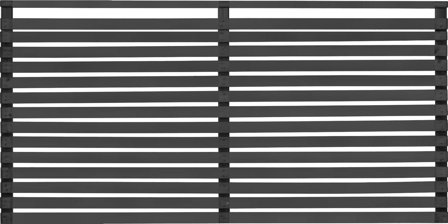 Jabo Horizont 2 Skärm 159 x 89 cm, svart, Utemiljö