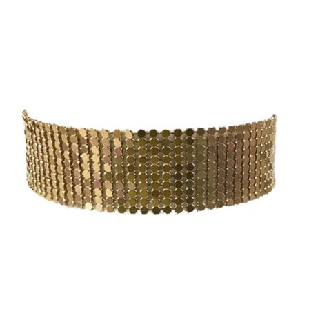 (Guld 2,5 cm) Bred Kristall Choker Strass Choker Halsband För Kvinnor Bred Strass Krage Kedja Halsband Strass Halskedja Guld 2,5 cm
