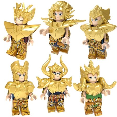6 Pack Saint Seiya Minifigure Set Mini Action Figure Toys Kids Toy For Birthday Party Xmas Gift