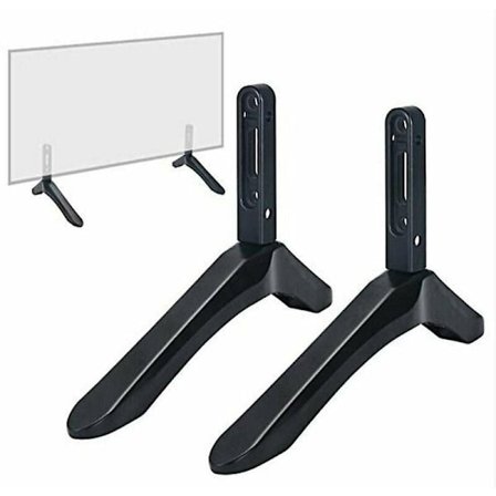 2 stk. Universal TV-Stativ Basebeslag til 32-65 tommer Samsung Vizio Sony LCD TV Ikke til LG TV Sort TV-Stativ Bordstativ - WELLNGS