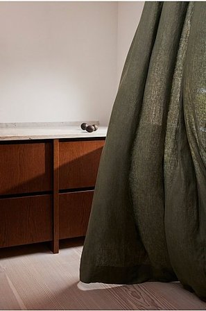 Jotex - Maßgeschneiderter Leinenvorhang Khaki - LEAH - Kaufe Vorhänge und Gardinen bei Jotex