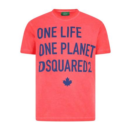 Dsquared2 One Life Partially T-Shirt Pink, Herre T-shirts