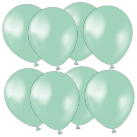 Miniballoner Perlegrøn 13 cm
