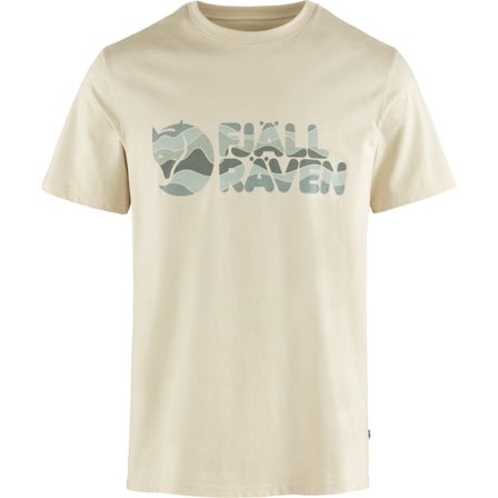 Fjällräven Men's Multicolor Logo T-Shirt in Chalk White, Bio-Baumwolle | Size: 2XL