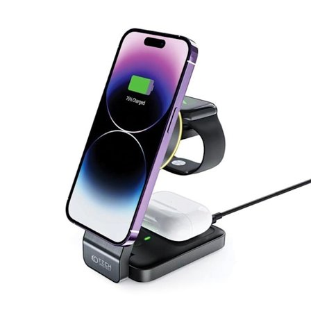 Tech-Protect 3in1 Magsafe Trådlös Laddare iPhone/Apple Watch/Air
