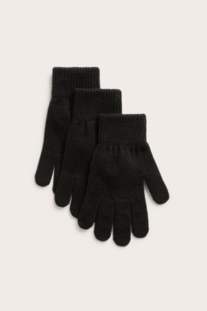 Kappahl | 3-pk. hansker | Svart