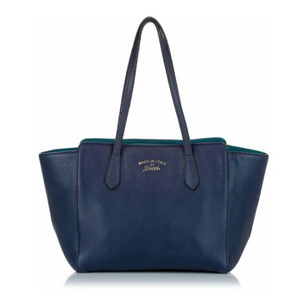 Gucci Vintage, Pre-owned Tote Bag Blauw, Dames, Maat:ONE Size