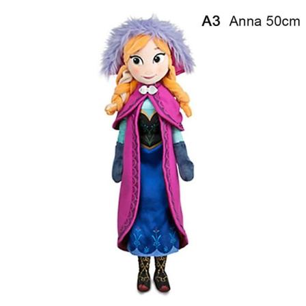 1 kpl Frozen Anna Elsa Olaf -nuket Lumikuningatar Prinsessa Pehmo Täytetty - Anna - 50cm