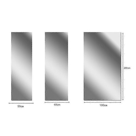 2M Stort Speil Vegg Klistremerke Rull Selvklebende Baderom DIY Dekor Fest På
