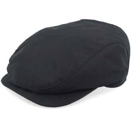 Wigéns - Svart earflap Keps - Ivy Contemporary Black Flat Cap @ Hatstore