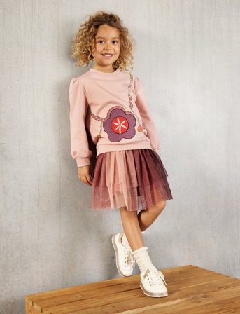 Minymo Skirt W. Glitter - Pink - 92