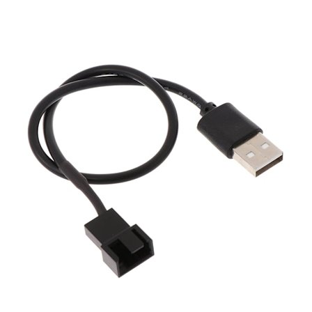 PWM Fläkt 5V USB2.0 A Hane till 3/4-Pin PC Fläkt Strömadapter Kablar 22AWG 1 till 1 Vägar, 32cm