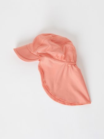 UV-caps med nakkebeskyttelse ensfarget - 56 - 58 - barneklær - orange - Polarn O. Pyret