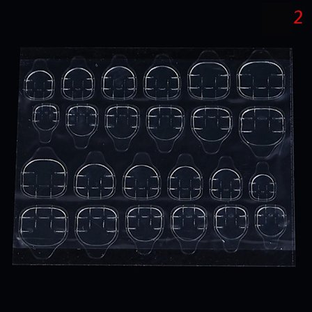 Heta 240 st=10 ark Falska Naglar Dubbelsidig Falsk Nageldekorationer Självhäftande Tejp Lim Klistermärke DIY Professionell Falsk Press på Naglar