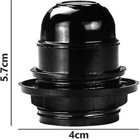 Lampeholdere 4-pak Bakelite Lyspærer Sokkel Skrue Retro