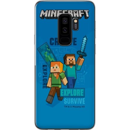 Kompatibelt Mobildeksel til Samsung Galaxy S9+ Minecraft Grotter