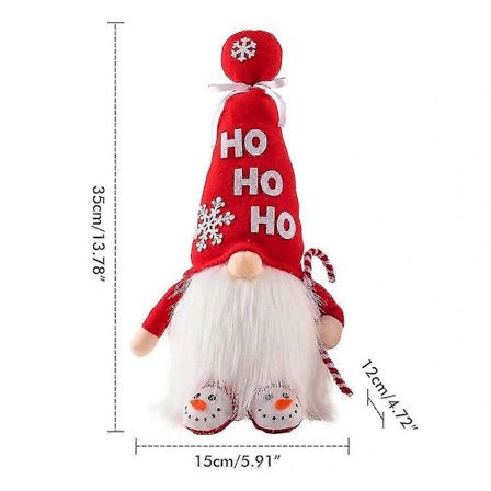 Jul Tomte Ansigtsløs Dukke Rudolf Plyslegetøj til Hjemmet Juletræsdekoration Jul Tomte med Lys