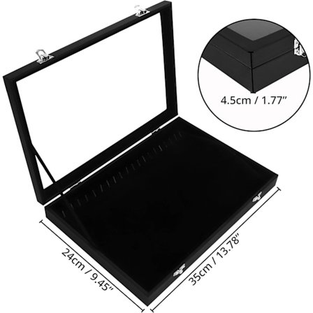 Smyckeskrin med 20 krokar och glaslock - Halsband, armband, s