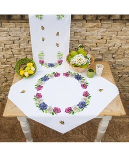 Duk Fargerike blomster med eller uten garn - Utan garn - Duftin