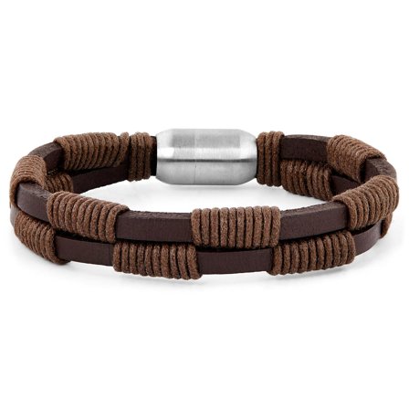 Braunes Wickeldesign Lederarmband für Männer - Lederarmbänder