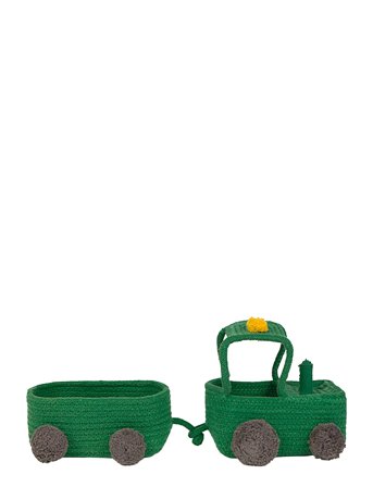 Lorena Canals Basket Tractor - Green - 35X 15X 15CM