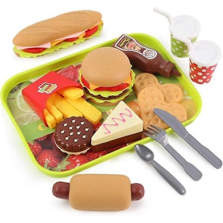 Leker Burger for barn, 20 stk. Leke matsett for barn Småbarn Late som leke mat Falsk mat Leke mat for barn Bursdagsgave