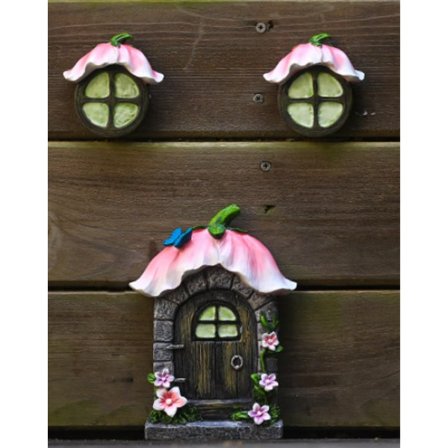 Brun dekorasjon for trestamme, dekorasjonshus, dør