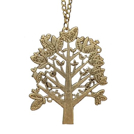 Halskjede Tree bronse vintage