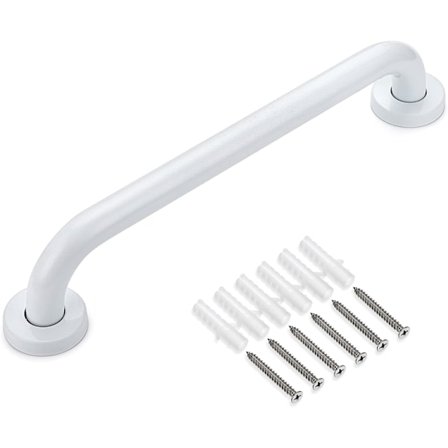 30 cm Anti-Slip Badekarshåndtag - Robust Brusehåndtag i Rustfrit Stål med Skruer, Sikkerheds Handicap Brusebadshåndtag til Badekar Toilet Badeværelse 
