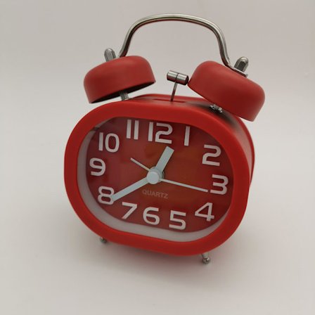 Analog väckarklocka med dubbla klockor, nyhet väckarklocka med klocka, tyst kvartsväckarklocka utan tickande, 3 tum analog väckarklocka, batteridriven