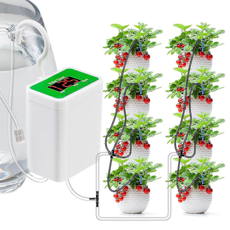 Automatisk vandingssystem til potteplanter, vandingsenheder USB automatisk drypvandingssæt plantevandingssystem med vandtimer-hy