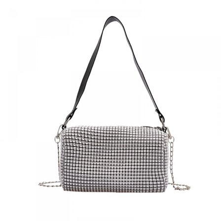 Rhinestone Aftenveske for Kvinner Krystall Crossbody Vesker Bling Clutch Håndveske for Bryllup Fest