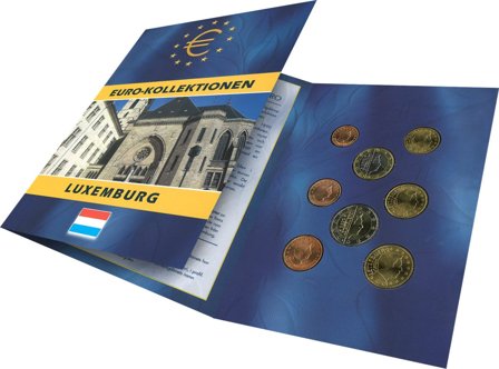 Luxembourg - Euro møntsæt i folder - Svensk
