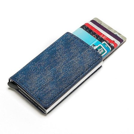 Mode Herr Läderplånböcker Och Korthållare Med RFID-blockering Och Anti-scan Funktion