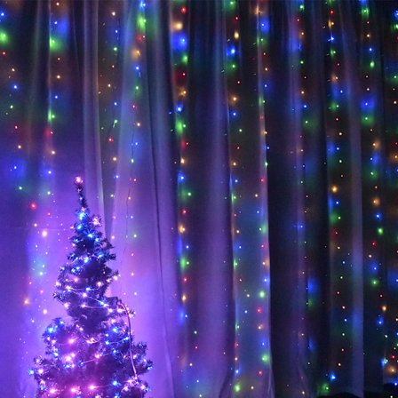 Ikkunan verhokynsien valot, 3m x 3m, 300LED Fairy Starry Light