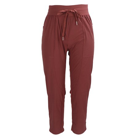 Avslappede joggebukser med snøring for kvinner - Pustende trenings- og sportsbukser for løping (Vermilion) XL