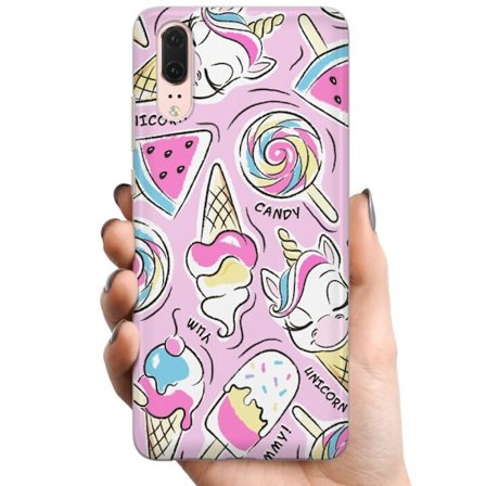Kompatibelt Mobildeksel til Huawei Huawei P20 Unicorn Godteri