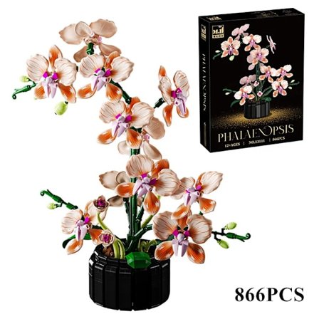 Luova Orkidea Cymbidium Ikuiset Kukat Ruukkukasvi Rakennuspalikat Simulaatio Phalaenopsis DIY Tiilet Lelut Ystävänpäivälahja
