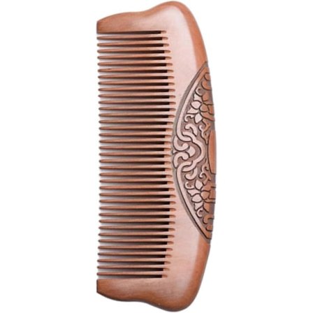 Trekam, Naturlig Fersken Tre Massasjekam, Håndlaget Kam for Hårpleie, Forhindrer Floker og Statisk Elektrisitet, Styling og Flokefritt Verktøy