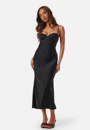 Bardot - Sabina Midi Dress - 194006 Black - Kläder - - Bubbleroom