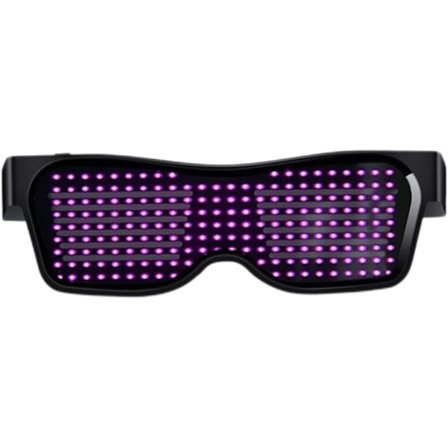 LED-festbriller LED-briller LED-programmerbare trådløse briller lyser opp briller med tekst graffiti animasjon rytme for fest bar